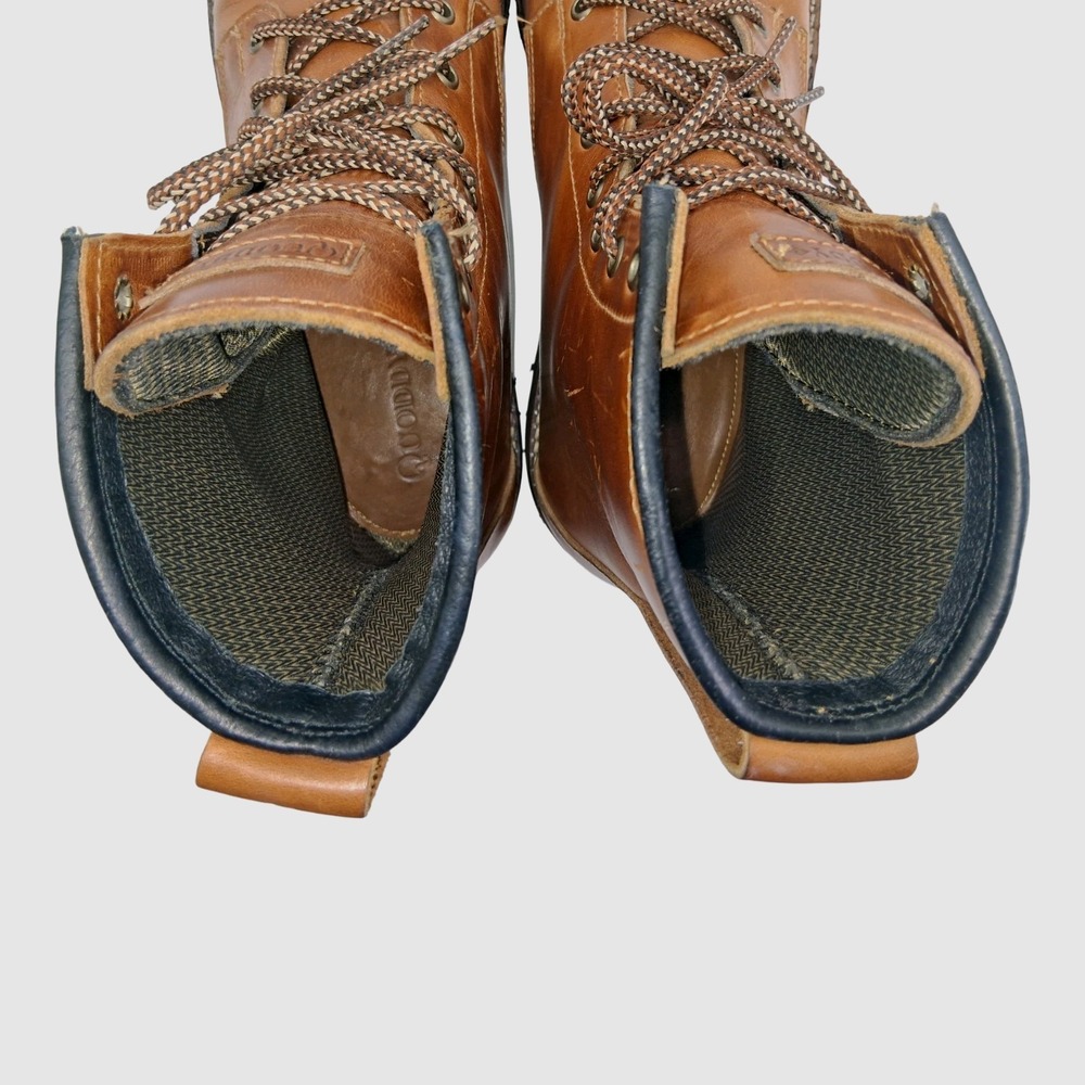 Quoddy Boots Mens Size 11.5 Brown Leather Combat Ankle Vibram Lined Lace Up - Picture 8 of 13